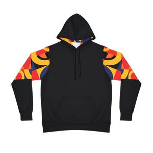 Unisex bold Graffiti Hoodie with Unique inner hoodie and sleeve design Gen Z hoodie Cool black hoodie Gift for him Festival hoodie