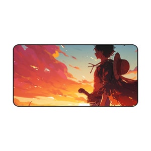 Luffy One Piece Anime Mousepad Anime One Piece Desk Mat Manga Desk Mat Gift for Gamers Manga Mousepad image 3