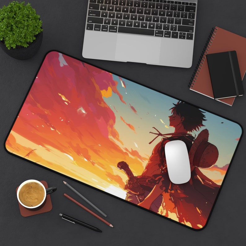 Luffy One Piece Anime Mousepad Anime One Piece Desk Mat Manga Desk Mat Gift for Gamers Manga Mousepad image 9
