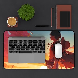 Luffy One Piece Anime Mousepad Anime One Piece Desk Mat Manga Desk Mat Gift for Gamers Manga Mousepad image 8