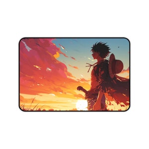 Luffy One Piece Anime Mousepad Anime One Piece Desk Mat Manga Desk Mat Gift for Gamers Manga Mousepad image 1