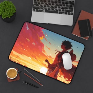 Luffy One Piece Anime Mousepad Anime One Piece Desk Mat Manga Desk Mat Gift for Gamers Manga Mousepad image 6