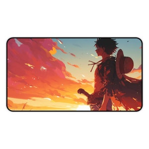 Luffy One Piece Anime Mousepad Anime One Piece Desk Mat Manga Desk Mat Gift for Gamers Manga Mousepad image 2