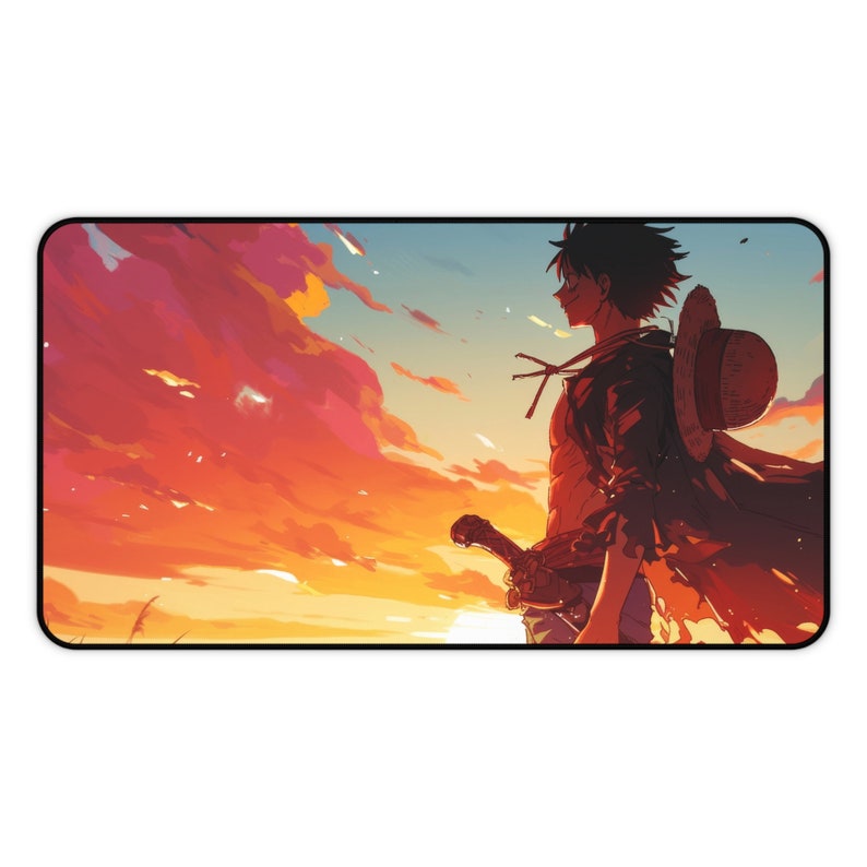 Luffy One Piece Anime Mousepad Anime One Piece Desk Mat Manga Desk Mat Gift for Gamers Manga Mousepad image 2