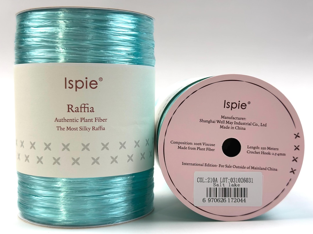 Rayan Raffie Silky Rayon Raffia Yarn: Natural Fiber Ribbon for Crochet in Green - Etsy