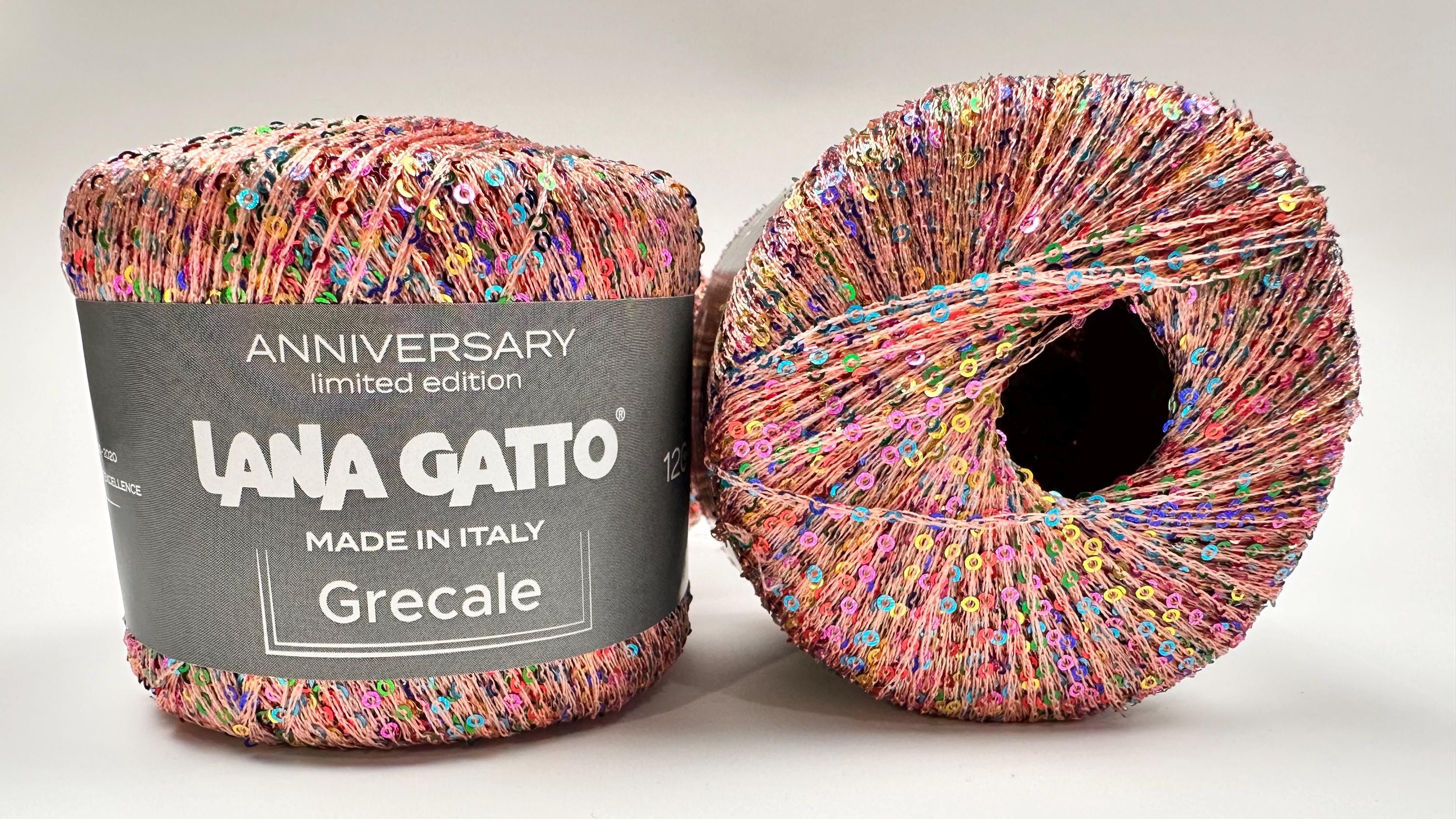 Lana Gatto Grecale Yarn Anniversary Limited Edition Made in Italy 100% Polyester 25g/112m colors 08988 08989