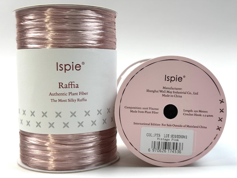 Rayan Raffie Silky Rayon Raffia Yarn: Natural Colors, Crochet Ribbon in Rose Red - Etsy