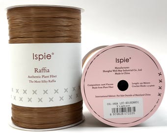 Silky Rayon Raffia Yarn: Natural Colors, Crochet Ribbon
