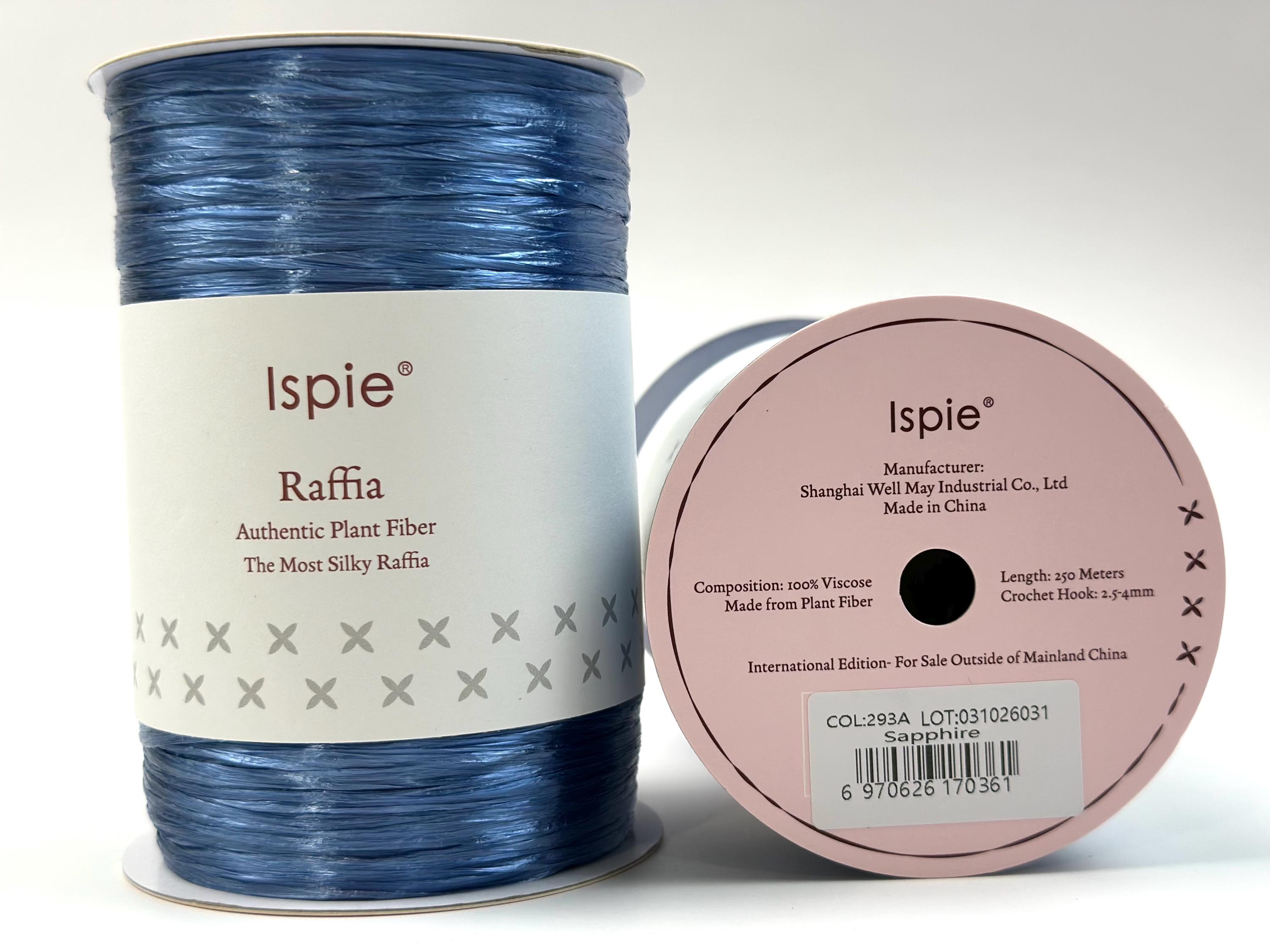 Rayan Raffie Silky Rayon Raffia Yarn: Natural Fiber Ribbon for Crochet in Blue - Etsy