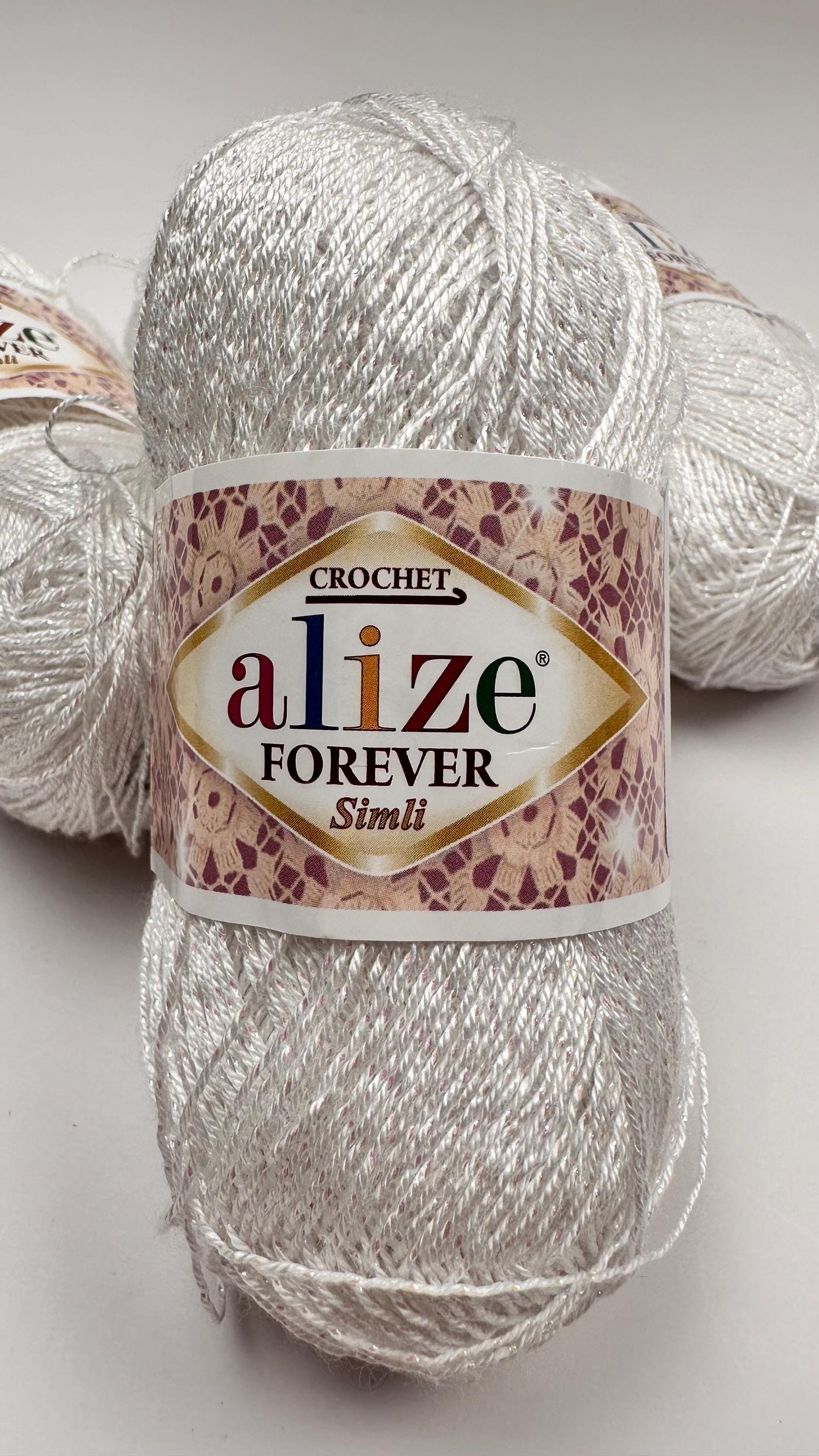 Alize Forever Simli Yarn Color 55 , 50g/280m 96% Microfiber
