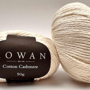 Rowan 85 Cotton 15 Cashmere Yarn: made in Italy , 50g/125m Shade 00226 Ecru image 1