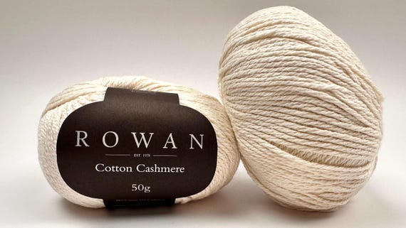 Rowan 85 Cotton 15 Cashmere Yarn: made in Italy , 50g/125m Shade 00226 Ecru