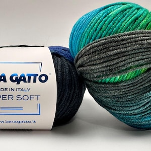 Lana Gatto SUPER SOFT Merino wool yarn DK/Light worsted weight yarn - 50g 125 m - Soft wool yarn - Yarn for babies