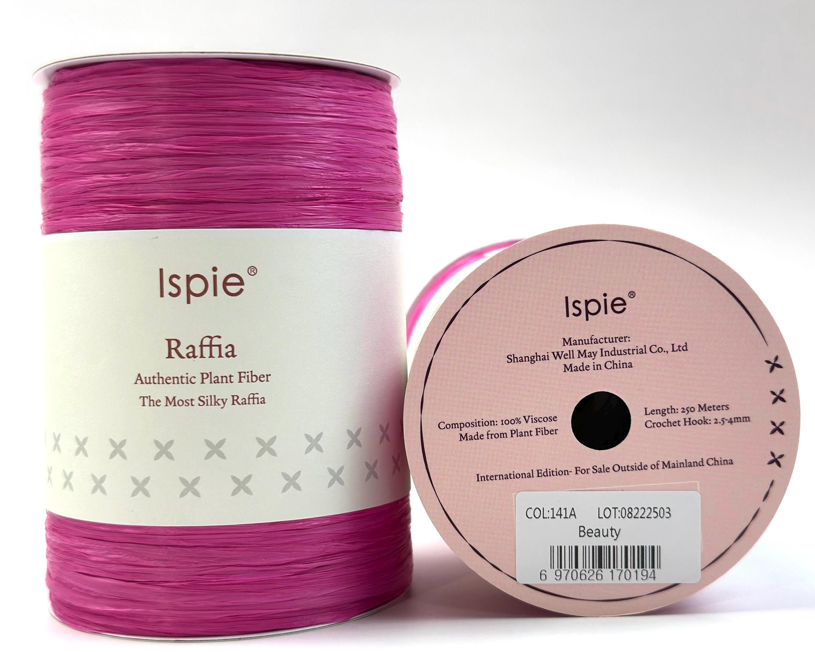 nya専用 Silky Rayon Raffia Yarn: Natural Colors, Crochet Ribbon in Rose