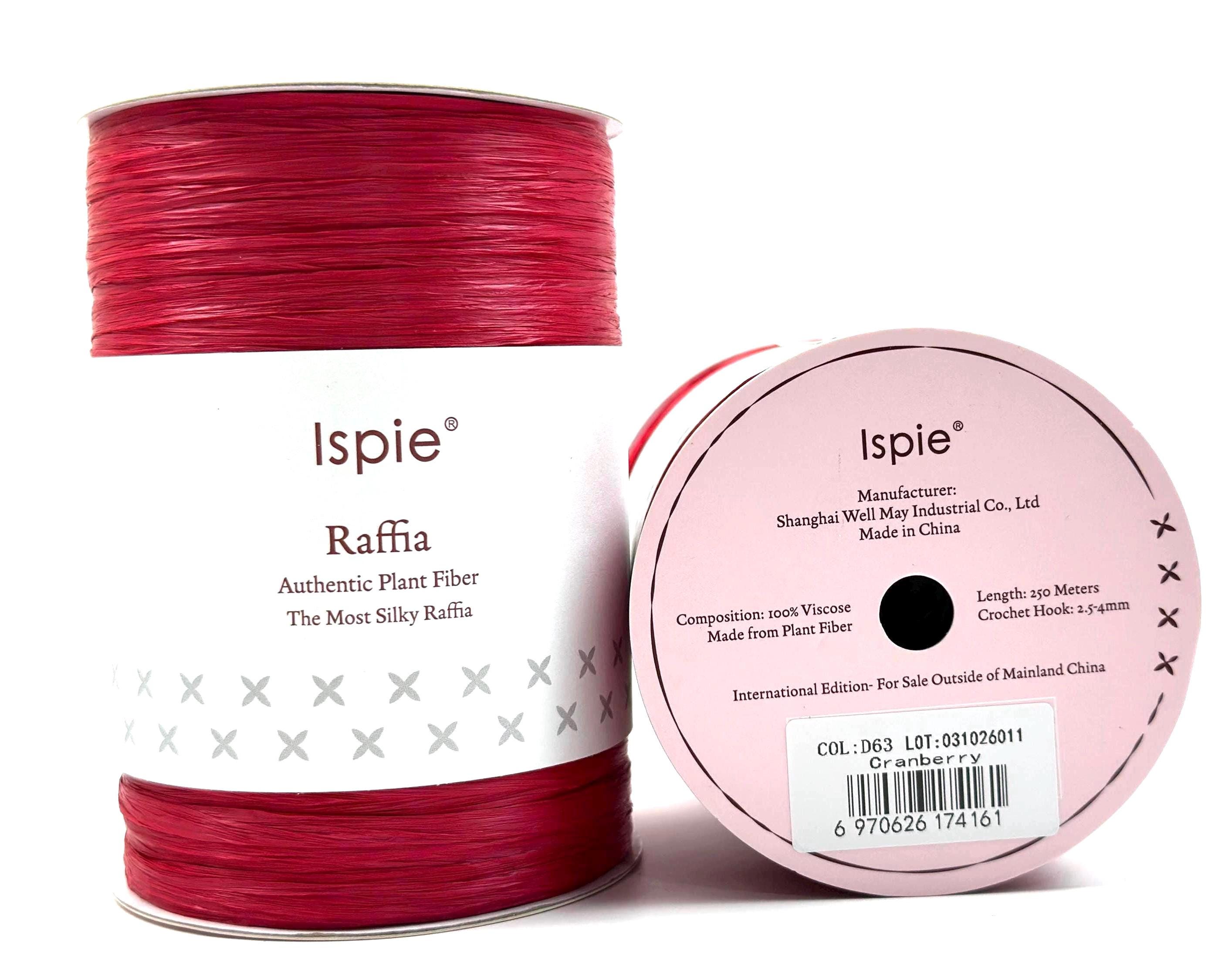 nya専用 Silky Rayon Raffia Yarn: Natural Colors, Crochet Ribbon in Rose