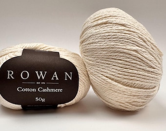 Rowan Cotton Cashmere made in Italy 50 grams/125 meters 85 cotton 15 cashmere hook and needle 4 mm