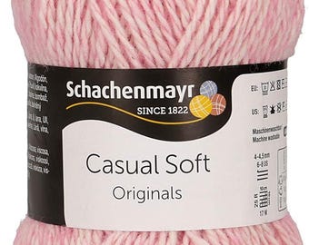 Schachenmayr Casual Soft Originals Knitting & Crocheting Yarn 50g-100m ,color 00050;00035 “ARAN “Compound -Cotton Wool Viscose