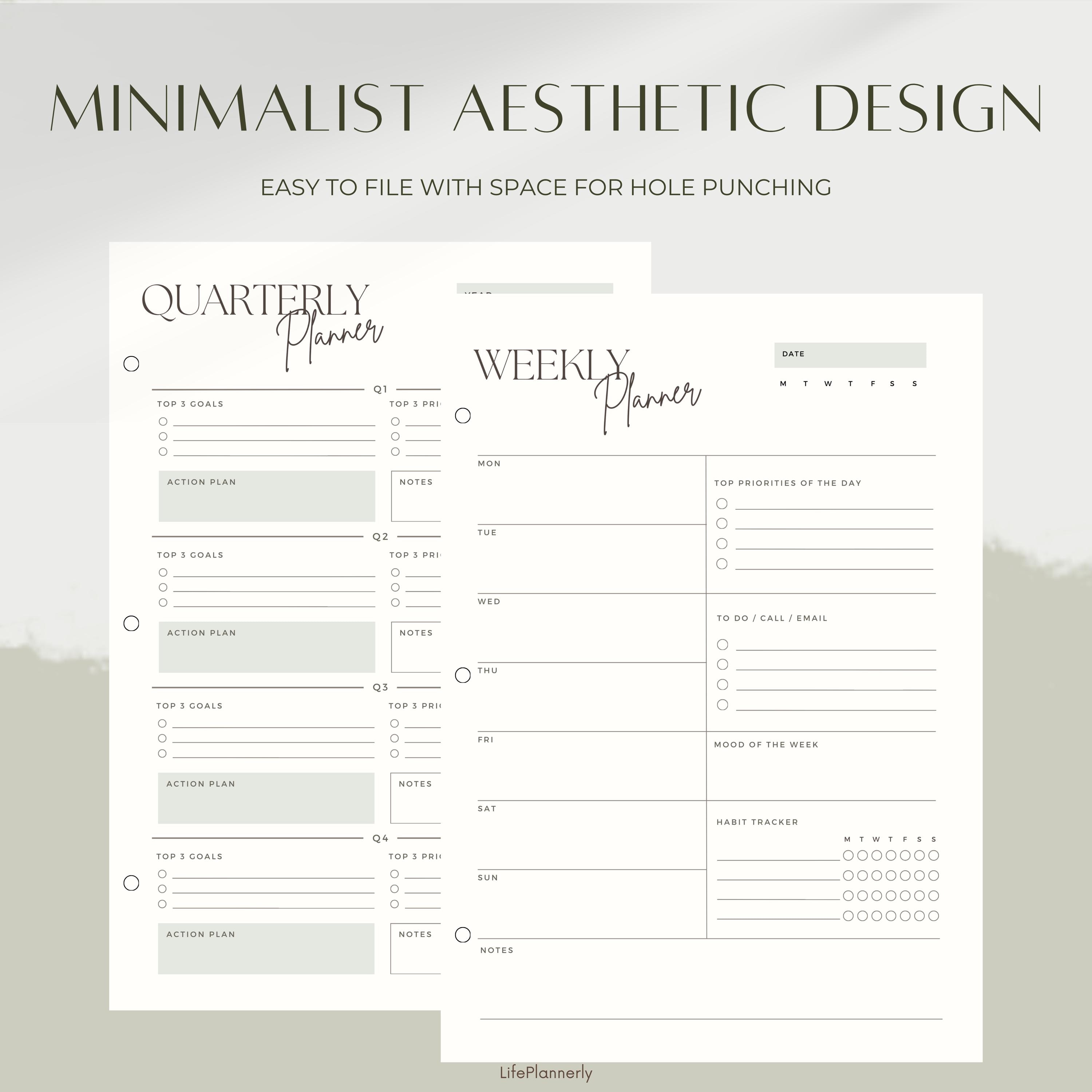 Monthly Planner Printable, Quarterly Planner, Weekly Planner, Daily ...