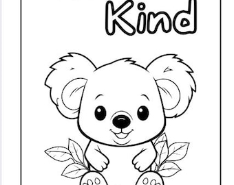 Printable Positive Affirmation Coloring Book for Kids – Digital Download – 10 Pages Self-Esteem & Mindfulness Coloring Sheets for Children