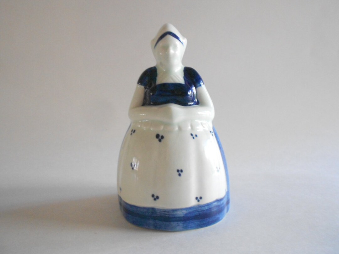 Dutch Girl Bell Delft Blue Bell Dutch Woman Bell Blue White Bell Dinner
