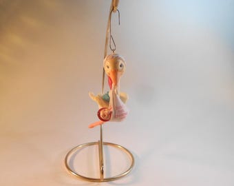 Vintage Hallmark Flying Stork Ornament, 1995, Baby's First Christmas