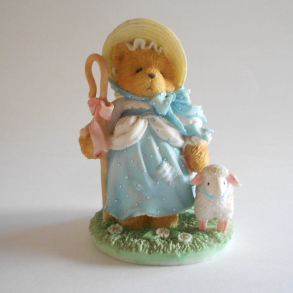 Cherished Teddies Little Bo Peep Bear Figurine Looking For A Friend Like You Vintage 1993 Priscilla Hillman Enesco China Resin Figurine