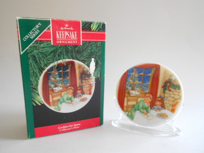 Hallmark Mini Plate Christmas Ornament Cookies for Santa Etsy