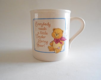 Vintage Hallmark Bear Mug, 1984 Porcelain Coffee Cup