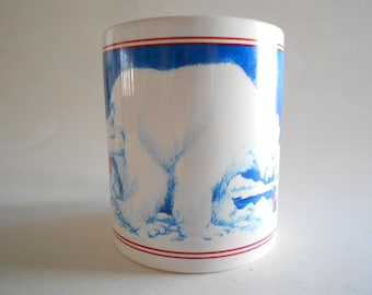 Vintage Coca-Cola Porcelain Polar Bear Mug, 1996 Collectible