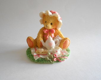 Cherished Teddies Bear Figurine, Marie, Friendship Special Treat, Vintage 1992