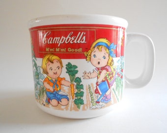 Vintage 1993 Campbell's Soup Mug, Children in Garden Design