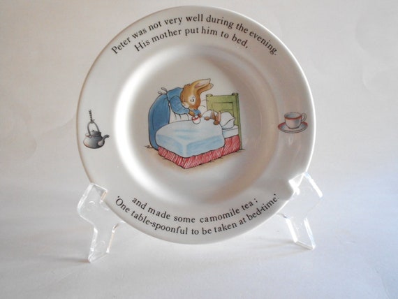 Vintage Porcelain Peter Rabbit Plate: Beatrix Potter - Etsy 日本
