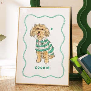 Custom Portraits Using Pet Photo, Personalized Line Drawing, Digital Dog Portraits Cat Portraits, Dog Lover Gift Pet Memorial Gift For Her