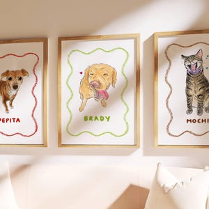 Custom Cat Portrait Cute Cat Poster Personalized Badly Drawn Pet Art Cat Lover Gift Hand Drawn  Cat Wall Art Dog Pet Loss Gift Funny Cat Custom Badly Drawn Pet Portrait Digital Printable Cat Portrait Wall Art Cat Lover Gift Personalized Cat  Portrait