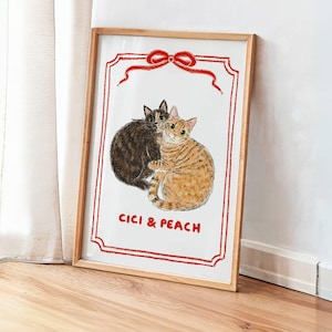 Custom Cat Portrait Cute Cat Poster Personalized Badly Drawn Pet Art Cat Lover Gift Hand Drawn  Cat Wall Art Dog Pet Loss Gift Funny Cat Custom Badly Drawn Pet Portrait Digital Printable Cat Portrait Wall Art Cat Lover Gift Personalized Cat  Portrait