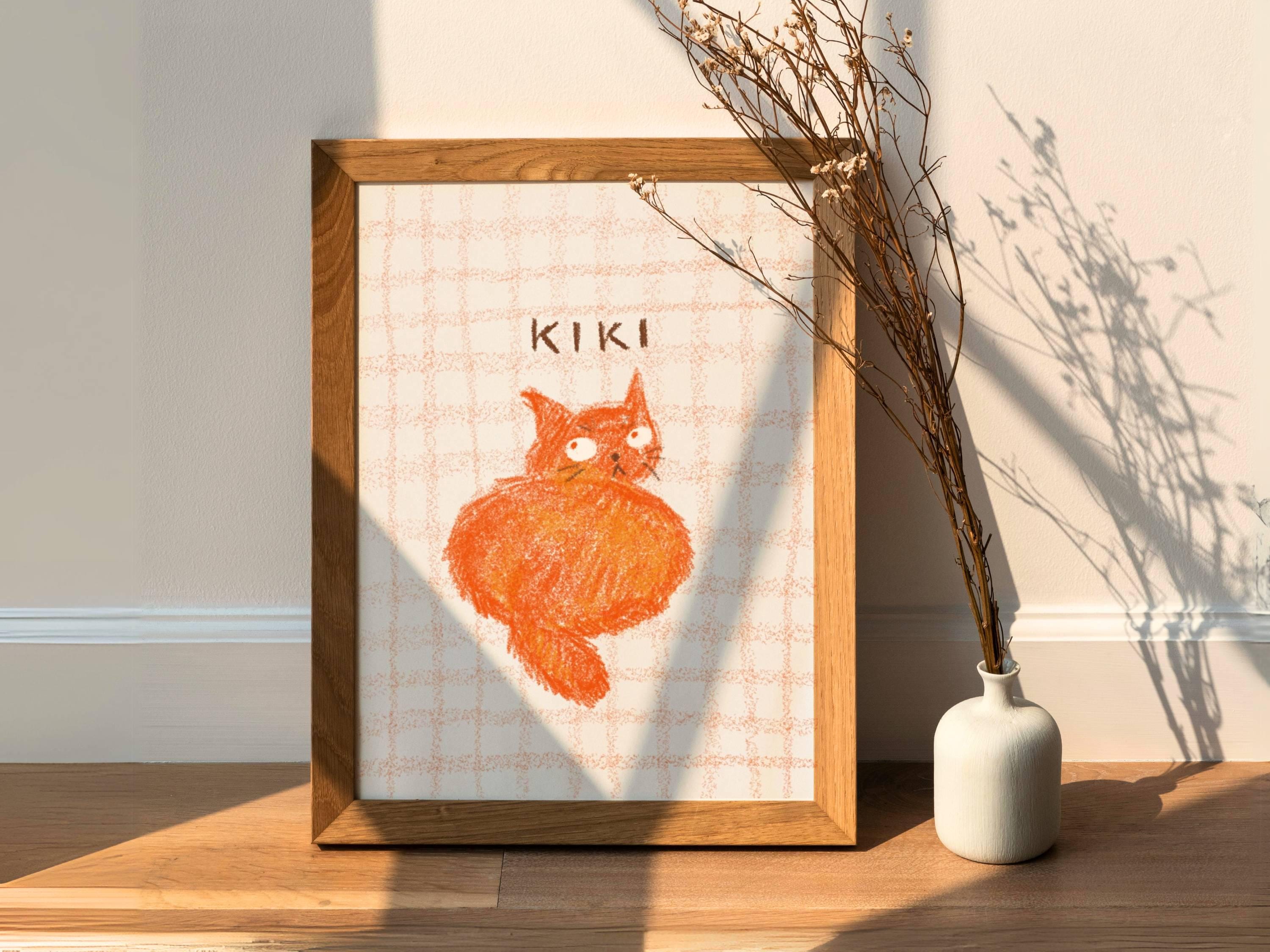 Custom Cat Portrait, Cute Cat Poster, Personalized Badly Drawn Pet Art, Cat Lover Gift Hand Drawn Cat Wall Art, Pet Loss Gift for Dad Mom
