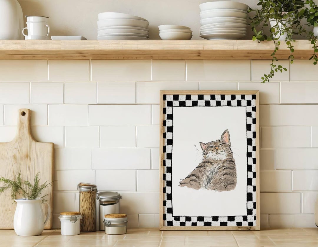 Custom Cat Portrait, Badly Drawn Pet Portrait, Personalized Gift for ...