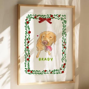 Custom Dog Portrait Wall Art Ugly Dog Portrait Gift Nursery Home Decor Dog Mom Personalized Portrait Badly Drawn Dog Pet Loss Gift Memorial