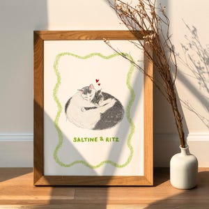 Custom Cat Portrait Cute Cat Poster Personalized Badly Drawn Pet Art Cat Lover Gift Hand Drawn  Cat Wall Art Dog Pet Loss Gift Funny Cat Custom Badly Drawn Pet Portrait Digital Printable Cat Portrait Wall Art Cat Lover Gift Personalized Cat  Portrait