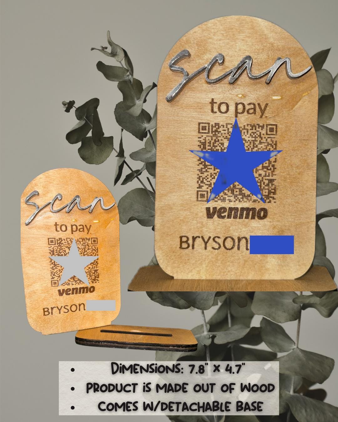 Wooden Payment Sign - Etsy