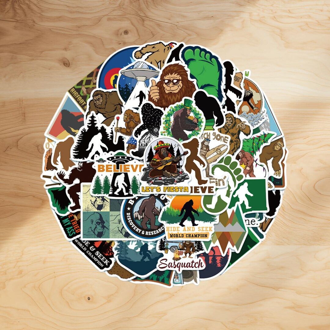 50PCS Bigfoot Outdoor Stickers Decals for Laptops, Luggage, Journals ...