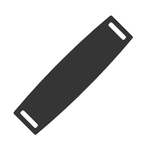 May include: A black fabric strap with two metal loops on each end.