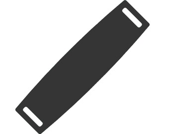 22" X 6" Large Bowed Rectangle with Double Handles Acrylic Template
