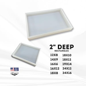 2" Deep Rectangle Silicone Molds | 10 Sizes |