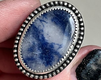 Fits Size 4.75/5 Dumortierite Ring in Sterling Silver