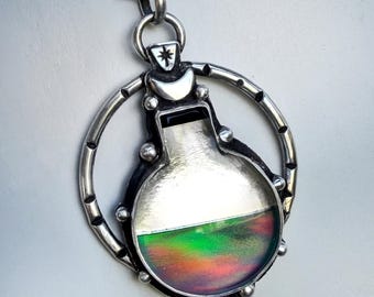 Magic Potion Bottle Necklace in Sterling Silver