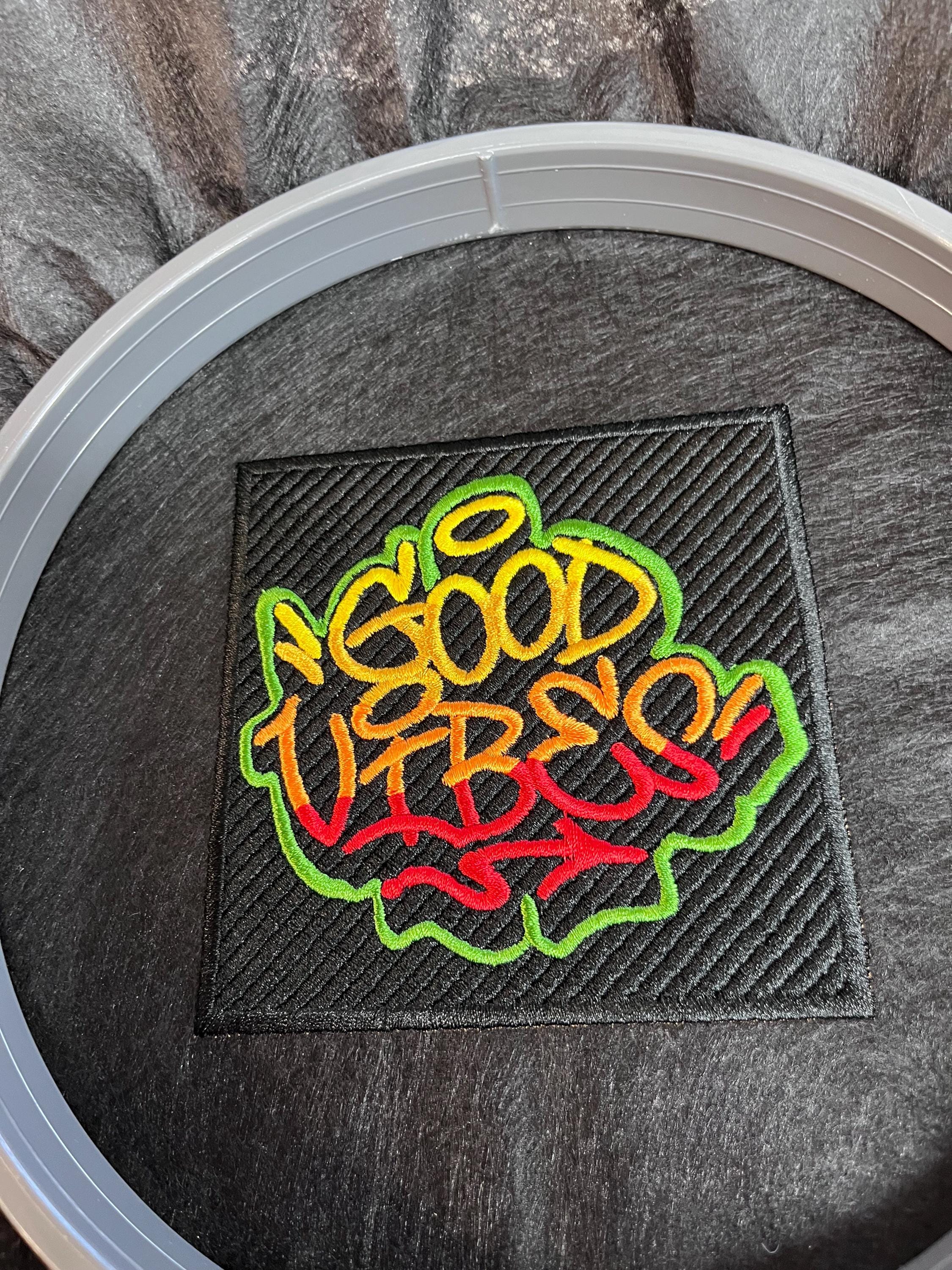 Patch Ricamata Good Vibes Da Stirare/Cucire - Applique Positiva Per Abbigliamento E Accessori - Foto 3