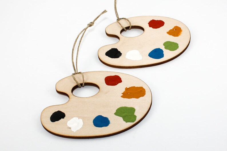 Artist's Palette Christmas Ornament Laser Cut Wood With Etsy