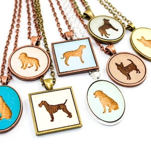 Custom Dog Pendant Necklace - Choose Your Design (Any Breed / Color) - Made to Order