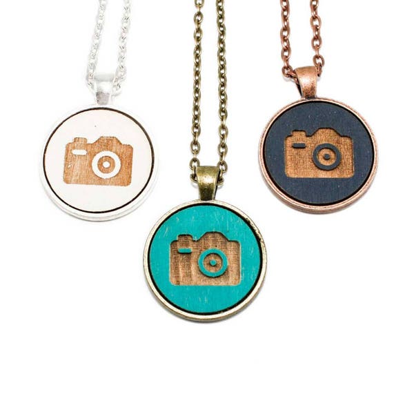 Camera Pendant - Photographer's Jewelry - Custom made / personalized jewelry - choose your color